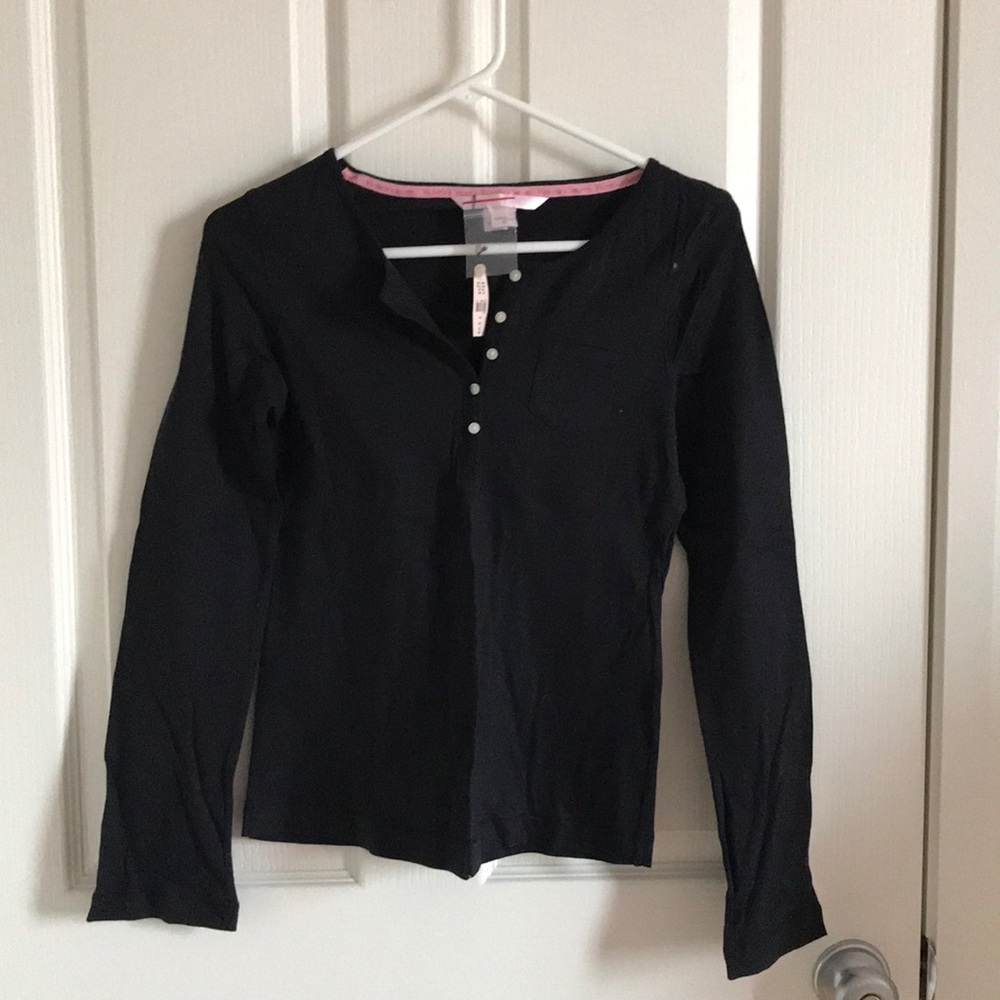 Black cotton pajama top